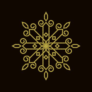 Vektör dekoratif unsur mandala altın doku. 