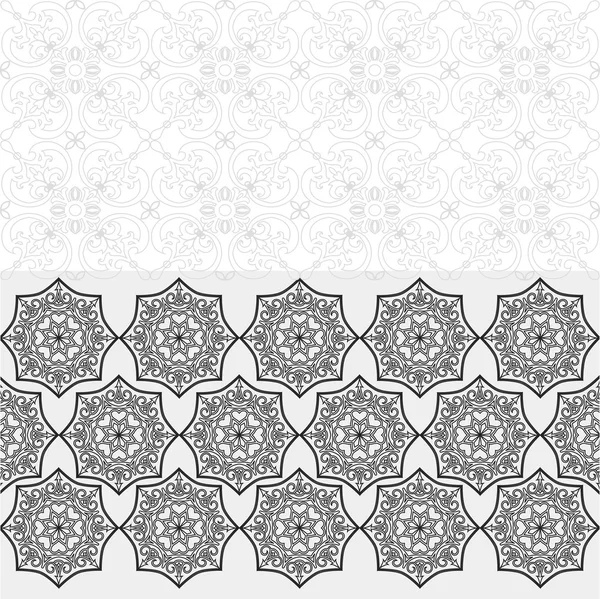 Modèle avec éléments décoratifs mandala . — Image vectorielle