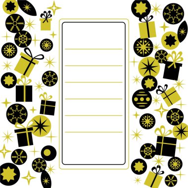 Noel kartı için şablon.