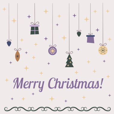 Noel kartı için şablon.