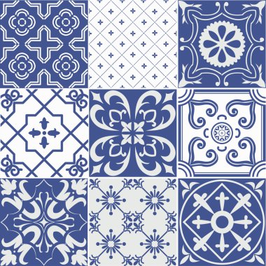 Dokuz kiremit arka plan kümesi.