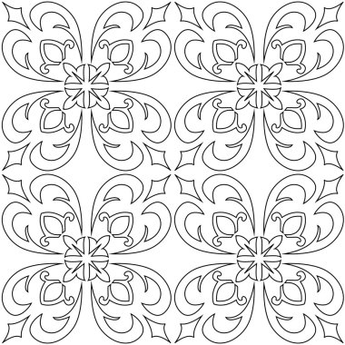 siyah-beyaz vektör Dikişsiz desen arka plan.