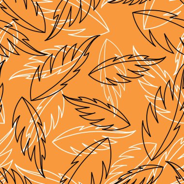 Parlak sonbahar yapraklarıyla vektörsüz arkaplan.