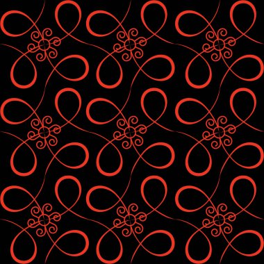 Seamless abstract background in black and red.