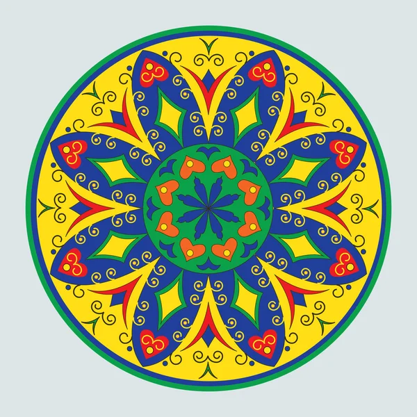 Mandala vectoriel lumineux . — Image vectorielle