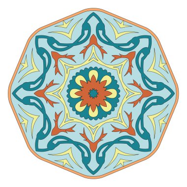 Vektör renkli mandala.