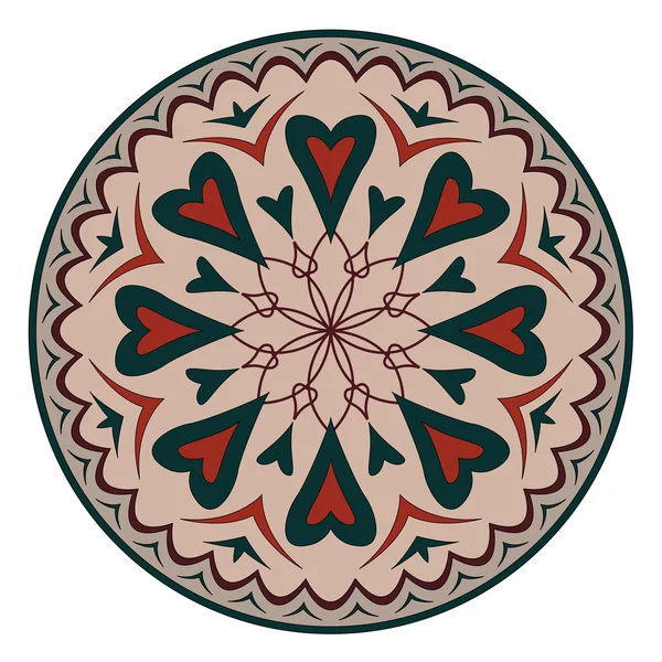 Mandala vectoriel coloré . — Image vectorielle