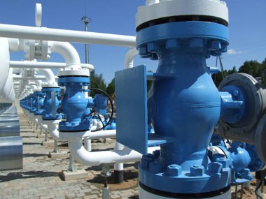 Letonya 'daki Letonya Inukalns yeraltı gaz deposunda. Burada büyük miktarda Rus gazı depolanmış.