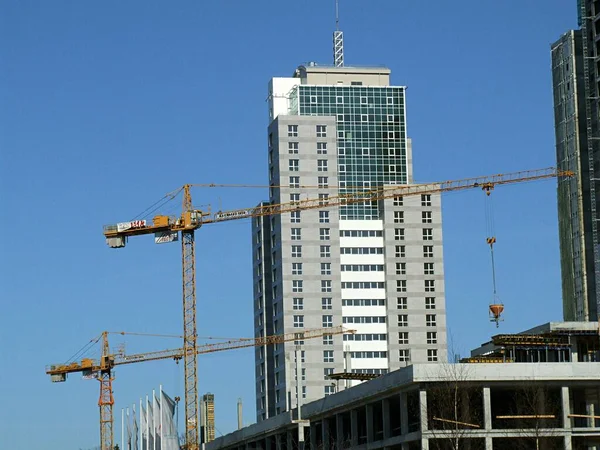 Lotyšsko Riga Výstavba Výškových Budov Rize — Stock fotografie