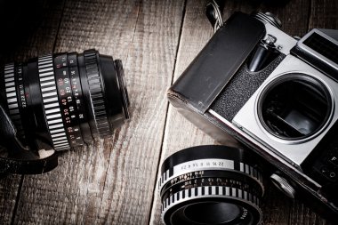 eski lens ve kamera.