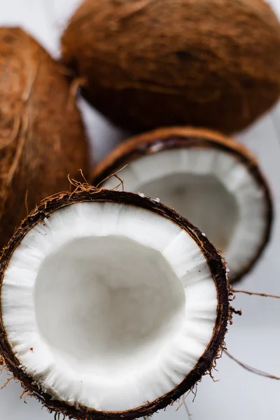 Kokosnoot op witte achtergrond. — Stockfoto