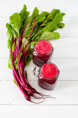 Düz lay pancar yaprakları.