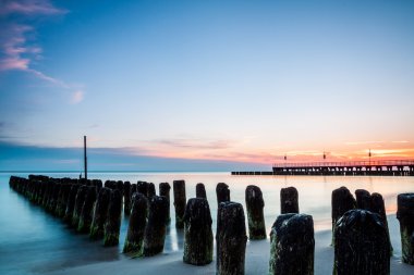 Güneşin üzerinde Baltık kıyıları.