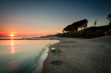 Güneşin üzerinde Baltık kıyıları.