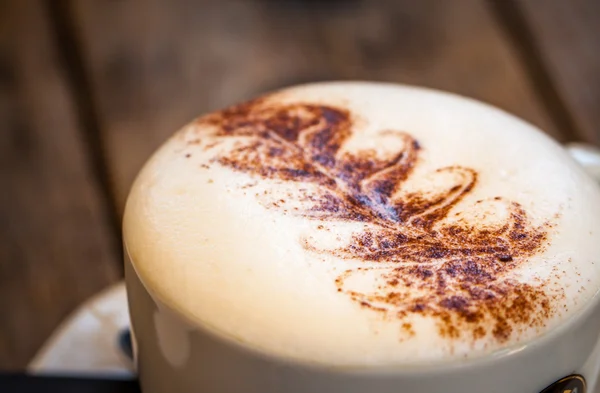 Caffee latte dengan busa . — Stok Foto
