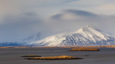 İzlanda 'nın kış manzarası.