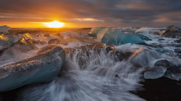 Krásná Krajina Úžasného Islandu Ledová Laguna — Stock fotografie