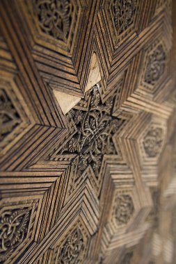 Ahşap oyma yıldız.