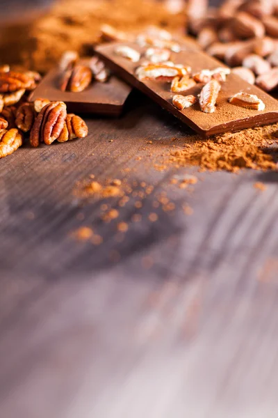 Cokelat produk dan kacang — Stok Foto