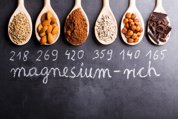 Produkte reich an Magnesium. — Stockfoto