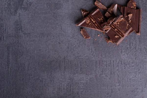 Chocolate amargo oscuro — Foto de Stock