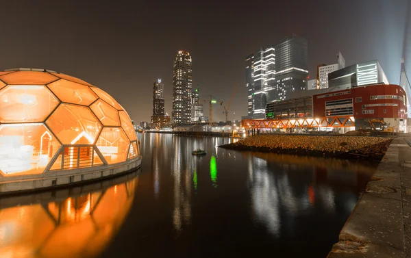 Horizonte de Rotterdam por la noche 2 . — Foto de Stock