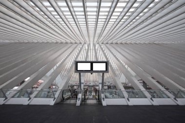 Liege 'deki tren istasyonu, Calatrava mimarından..