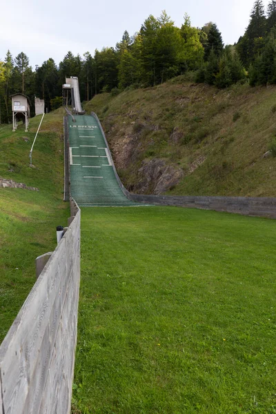 Vista Inferior Pista Salto Esquí Pistas Verano — Foto de Stock