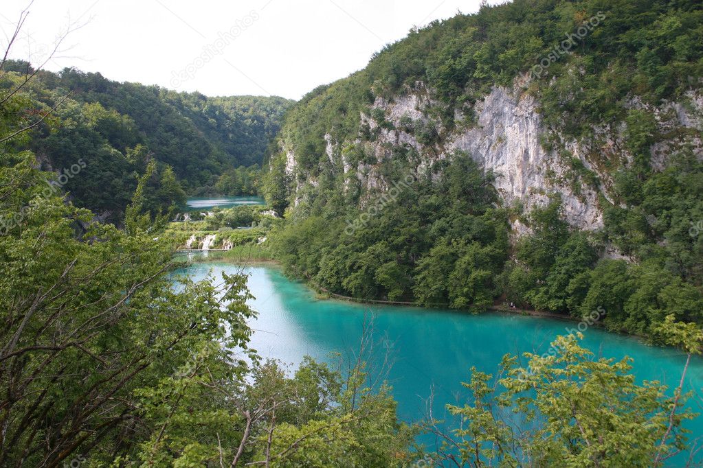 Lakes and waterfalls in Plitvice parc, Croatia