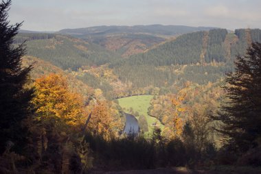 Aut bir köyün bir ardennes Belçika valley View