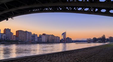 Liege city on Sunset