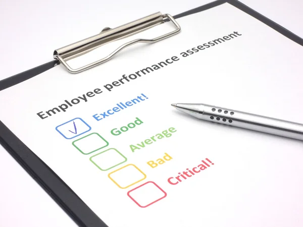 Valutazione delle prestazioni dei dipendenti - eccellente — Foto Stock