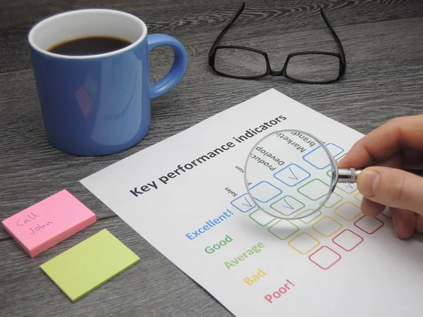 Inspección de indicadores clave de rendimiento —  Fotos de Stock
