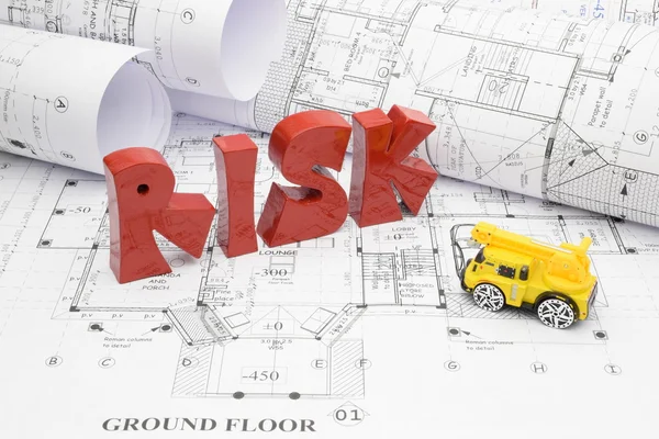 Planları ve inşaat proje risk — Stok fotoğraf