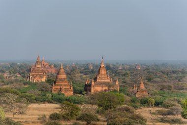 Pagoda manzara düz Bagan, Myanmar