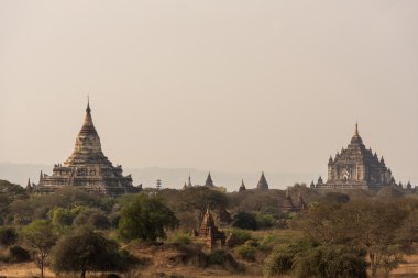 Pagoda manzara düz Bagan, Myanmar