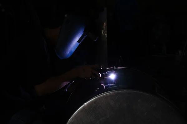 Stainless steel welder — Stock Photo, Image