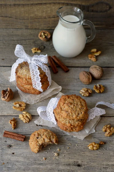 Homemade cookies with nuts — Stock Photo, Image