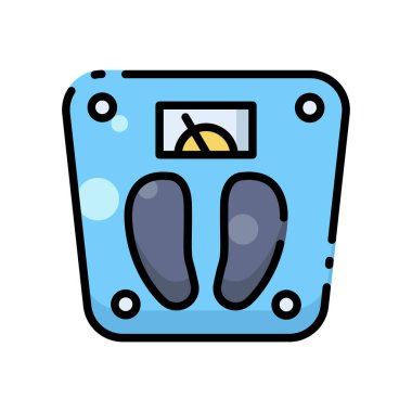 Weighing Scale Icon Representing Body Measurement and Fitness Tracking