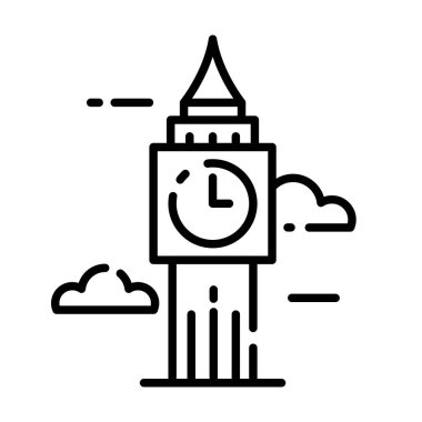 Big Ben London Tarihi Satır Sanat Simgesi