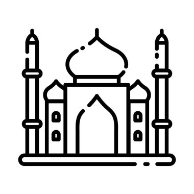 Taj Mahal Hindistan Tarihi Satır Sanat Simgesi