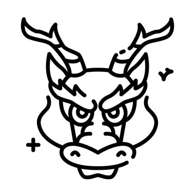 Geleneksel Çin Ejderha Hattı Ay Yılbaşı için Sanat Simgesi