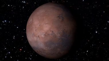Mars üzerinde yıldız Backgrund döner. Loopable