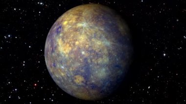 Mercury yıldız Backgrund döner. Loopable