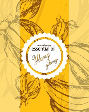 ylang ylang esansiyel yağı için etiket