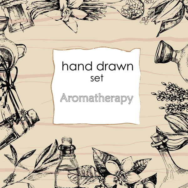 El concepto de aromaterapia y masaje — Archivo Imágenes Vectoriales