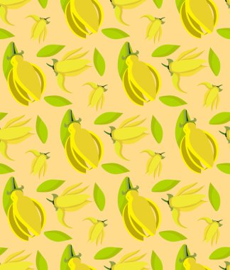 ylang ylang çiçek seamless modeli