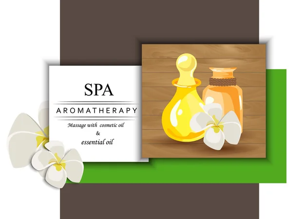 O conceito de aromaterapia — Vetor de Stock
