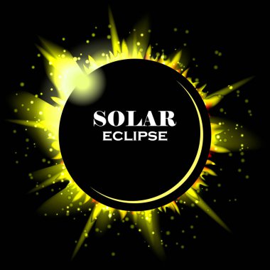 Güneş tutulması / astronomi illüstrasyonu