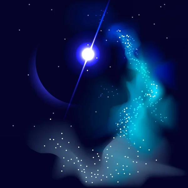 Voie Lactée Espace Astronomie Illustration — Image vectorielle